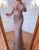 Muslim Blue Detachable Skirt Evening Dresses Gowns 2025 Feathers Beaded  Mermaid Luxury For Women Party LA60932A