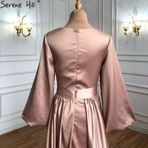 Muslim Caftan  Kaftan Moka A-Line Evening Dress 2025 Lantern Sleeves Beading Sexy For Women Party LA71054