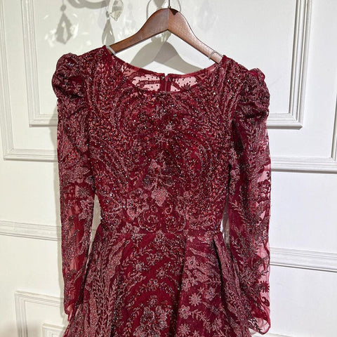 Muslim Luxury Green Mermaid Evening Dress with Overskirt  Arabic  For Women Wedding Party 2025 LA71610A