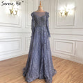 Muslim Luxury Pink Evening Dresses Gowns 2025 A-Line Beaded Lace For Women Party Dress LA71312