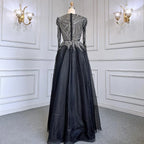 Muslim Pink  A-Line Beaded Luxury Evening Dresses Gowns 2025 For Women Wedding Party LA71290A