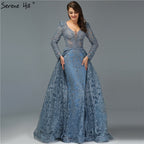 Muslim Pink Mermaid Elegant Luxury With Train Evening Party Wear Dresses Gowns 2025 For Women Plus Size LA70159