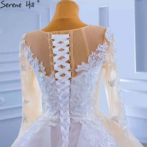 Muslim White OverSkirt  Wedding Dresses Gowns 2025 Mermaid Elegant Lace High-end Bridal Dress HM67416