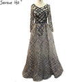 Muslim Pink Luxury Evening Dresses 2025 With Train Mermaid Crystal For Women Party LA70777