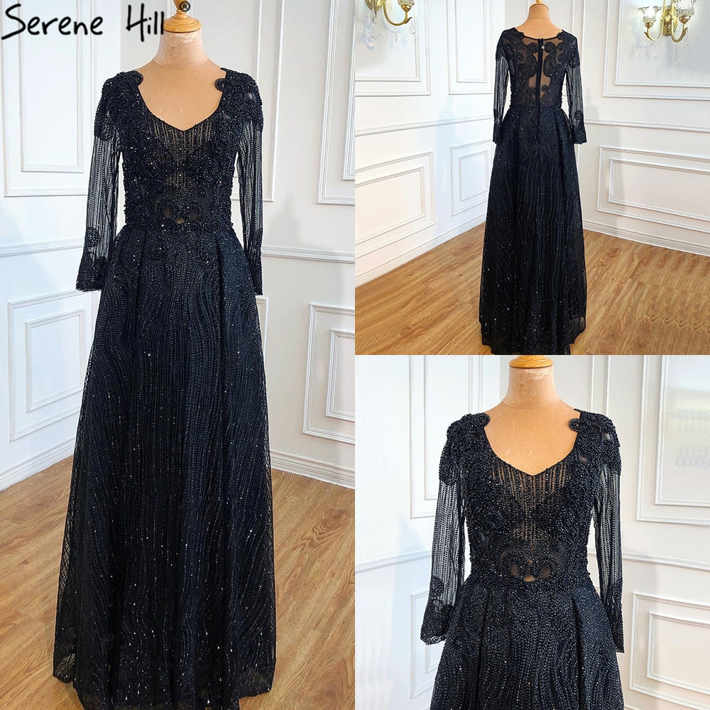 Muslim Pink With Train Evening Dresses 2025 Elegant A-Line Beaded Luxury For Women Party LA70773