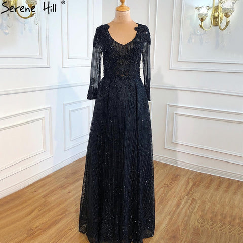 Muslim Pink With Train Evening Dresses 2025 Elegant A-Line Beaded Luxury For Women Party LA70773