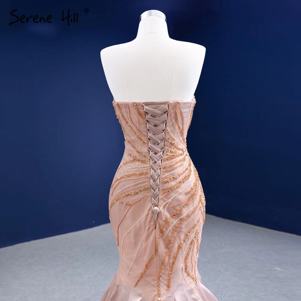 Nude Mermaid Sexy Evening Dresses Gowns 2025 Beaded Elegant High-end For Women Party HM67320