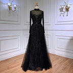 Luxury Champagne Mermaid Evening Dress with Detachable Overskirt LA71533