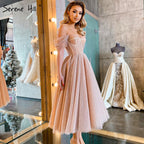 On Sale no return no refundSale Peach A-Line Sexy Evening Gowns 2025 Sleeveless Beaded Ankle-Length For Women Party LA71289