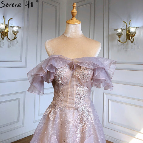 Vestidos de noche sexys de corte A en rosa, con escote en forma de corazón y cuentas, para mujer, para bodas y fiestas, LA71405 