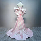 Pink Classic Mermaid Evening Dresses Open Split with Skirt 2025 Dubai Formal Gowns for Women Party LA72111