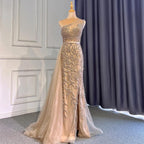 Pink  High Split Mermaid Elegant Evening Dresses Gowns Luxury Beaded 2025 For Women Party LA71582