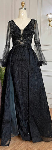 Vestidos de noche de lujo en color rosa, corte A, 2025, con sobrefalda de cuentas para mujer, para fiesta, LA71869