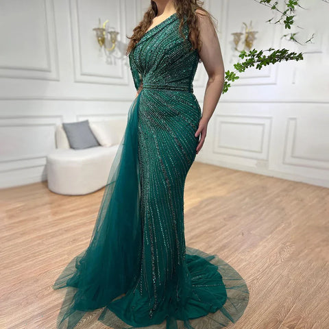 Vestidos de noche rosas de lujo con abertura alta, elegantes vestidos de sirena con cuentas para mujer, fiesta LA71371 