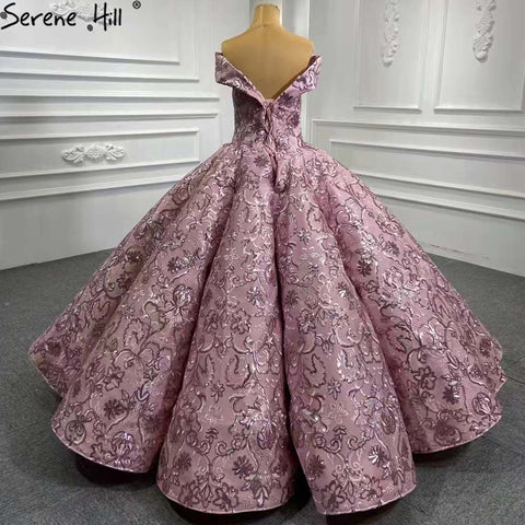 Vestidos de novia de lujo en color rosa, 2025, bordados, con cordones, HM66590, hechos a medida 