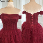 Pink Off Shoulder Wedding Dresses 2025 Tiered Sexy Simple High Quality Bridal Gowns HM67120 Custom Made