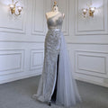 Pink Sexy High Split Mermaid Elegant Evening Dresses Gowns Luxury Beaded 2025 For Women Party LA71582