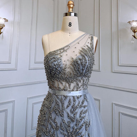 Vestido de noche elegante, de sirena, con abertura alta, sexy, rosa, de lujo, con cuentas, para mujer, fiesta, LA71582 