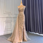 Pink Sexy High Split Mermaid Elegant Evening Dresses Gowns Luxury Beaded 2025 For Women Party LA71582