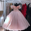 Pink Sleeveless Simple Evening Gowns Sweetheart Beading Ankle Length Formal Dress Design 2025 LA70702