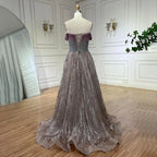 Pink Spaghetti Strap A Line Beaded Luxury Dubai Long Evening Dresses Gowns for Woman Wedding Party 2025 LA72507