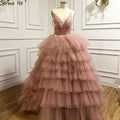 Pink Tiered Simple Wedding Dresses Gowns 2025 High Quality Backless Sexy Bridal Dress HA2446 Custom Made