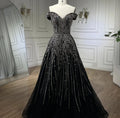 Rose Gold Beaded Evening Dresses Gowns 2025 A-Line Luxury Sleeveless For Women Party LA71459
