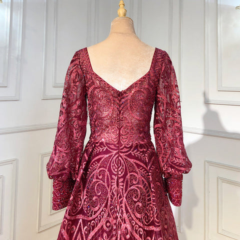 Rosa sirena Avond Jurken 2025 Luxe Kralen Overrok para fiesta femenina LA71525 