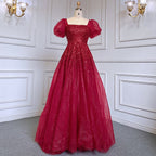 Sexy Gold A Line Luxury Sparkle Beaded Lace Up Evening Dresses Gowns 2025 For Women Party LA71153A