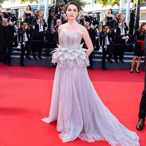 Vestidos de noche de lujo con cristales, corte A, plateados, sin tirantes y escote corazón, para mujer, para boda o fiesta, LA71647 