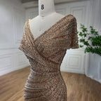 Luxury Silver Nude Mermaid Evening Dresses for Party LA71686