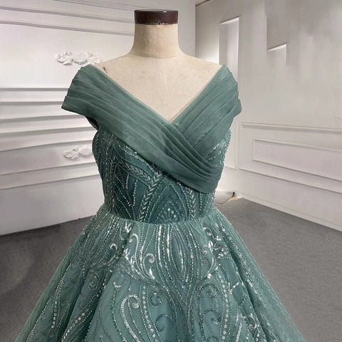 Vestidos de novia turquesa con cordones y cuentas, vestidos de noche largos para celebridades 2025 HM67421, alta gama, hechos a medida 