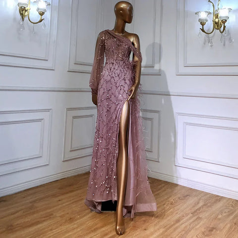 Vestido de noche con sobrefalda de sirena turquesa, elegante, de lujo, con cuentas, para mujer, fiesta, LA71466 