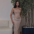 Velvet Mermaid Gown Elegant Beaded Design Arabic inspired Luxe Evening Dress for Women's Wedding Party 2025 LA72327