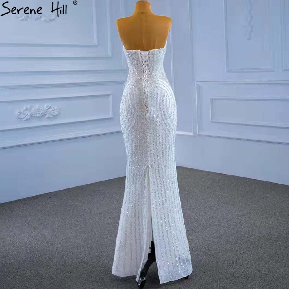 White Detachable Train Mermaid Wedding Dresses 2025 Beaded Luxury Bride Gowns HM67404 Custom Made