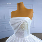 White High End Strapless Beaded Luxury Pearls Lace Up Bride Gowns Wedding Dress 2025 Custom Made HM67522