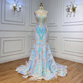 White Long Prom Dresses 2025 Luxury Sequined  Sexy Mermaid Style Black Girl Prom Gala Party Gowns 2025 LA72025