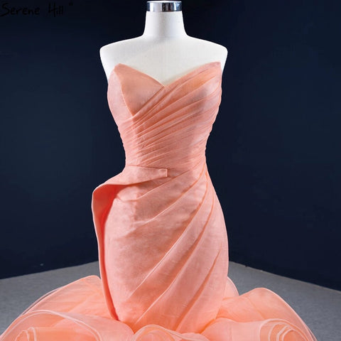 Vestido de novia elegante de sirena blanca, escote corazón, flores sexys, vestido de novia de alta gama 2025 HM67212 