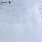 White Princess Ruffles Wedding Dresses 2025 Simple Sexy High-end Bride Gowns HM67308 Custom Made