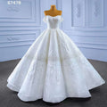 White Sexy Off Shoulder Lace Up Luxury Beaded Bride Gowns Wedding Dress 2025 High End Custom Made HM67478