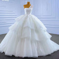 White Sexy One Shoulder Luxury Beaded Lace Up Bride Gowns Dubai Wedding Dress 2025 High End Custom Made HM67451