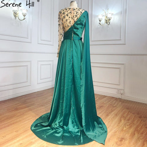 Vestidos de noche de lujo color vino tinto corte A, un hombro, diamantes, satén, para mujer, fiesta, LA70923 