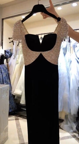 Vestido de noche árabe con cuentas en color vino tinto, estilo sirena, de lujo, elegante, para mujer, para fiesta, LA71876 