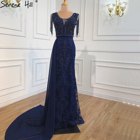 Vestido de noche rojo vino con fajas extraíbles, talla grande, Dubái, 2025, vestido formal de lujo con borlas y cuentas, LA60846 