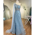 Yellow One-Shoulder Cape Sleeve 2025 Luxury Beaded  Formal Occasion Evening Dresses Gowns For Women Party LA71671