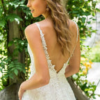 Vestidos De Novia con espalda descubierta y apliques, Vestido De Noiva con cuello en V, Vestido De novia De encaje