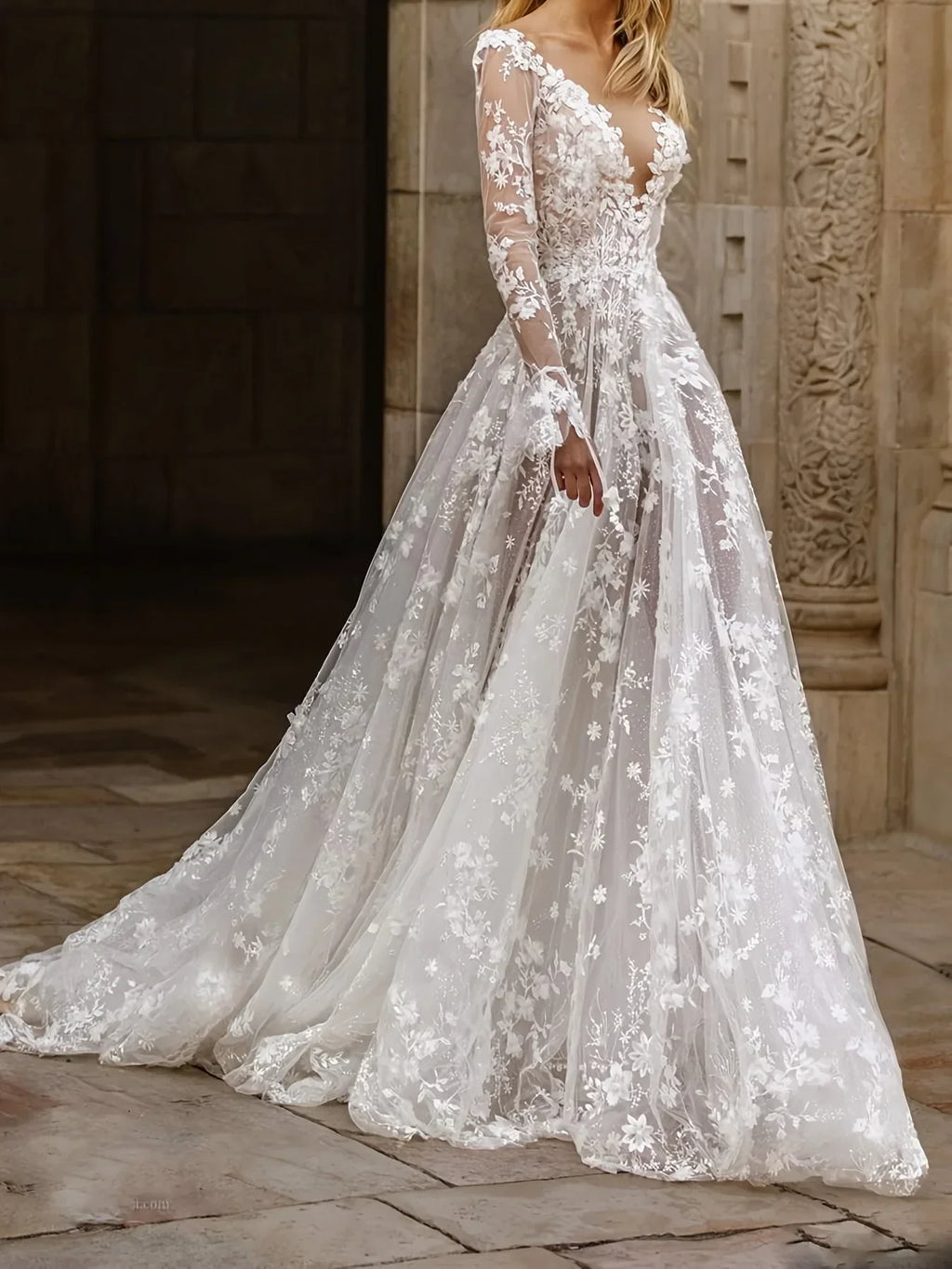 Vestido de novia sexy, bata de encaje blanca sin espalda, elegante vestido de noche de boda con escote pronunciado en V, vestido largo de sirena de satén elástico estilo celebridad