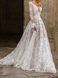 Vestido de novia sexy, bata de encaje blanca sin espalda, elegante vestido de noche de boda con escote pronunciado en V, vestido largo de sirena de satén elástico estilo celebridad
