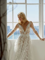 Vestido de novia sexy, bata de encaje blanca sin espalda, elegante vestido de noche de boda con escote pronunciado en V, vestido largo de sirena de satén elástico estilo celebridad