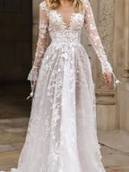 Vestido de novia sexy, bata de encaje blanca sin espalda, elegante vestido de noche de boda con escote pronunciado en V, vestido largo de sirena de satén elástico estilo celebridad